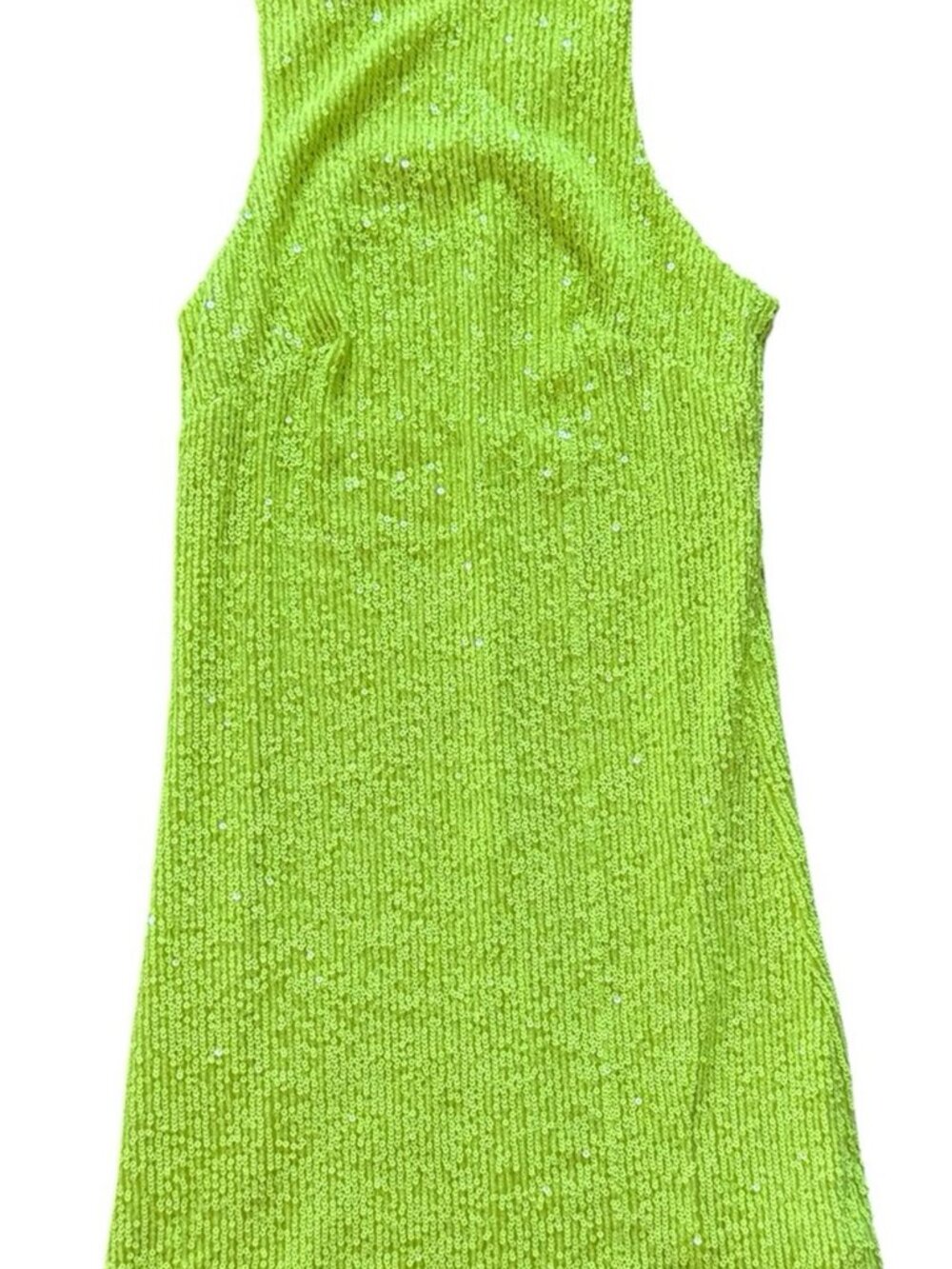 Green Sequin Halter Neck Min